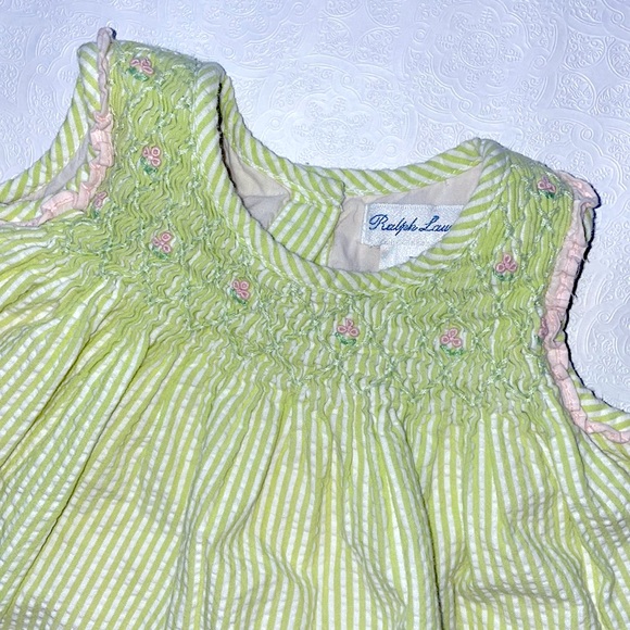 Ralph Lauren Seersucker Smocked Dress Set - Picture 7 of 7